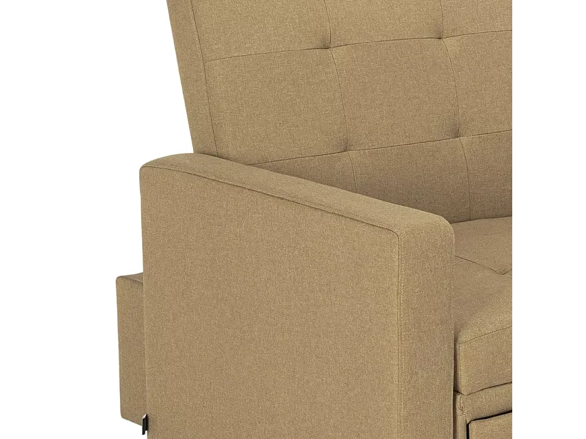 Platzsparendes modernes Design Einzelsessel Bett mit Armlehnen Brooke - Beige