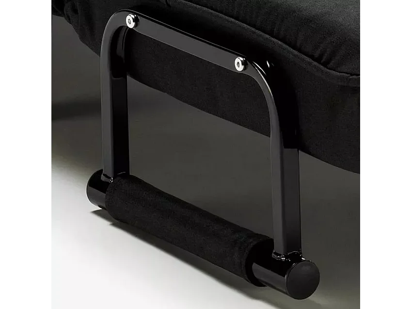 Deborah klappbarer Schlafsessel aus Stoff - Schwarz