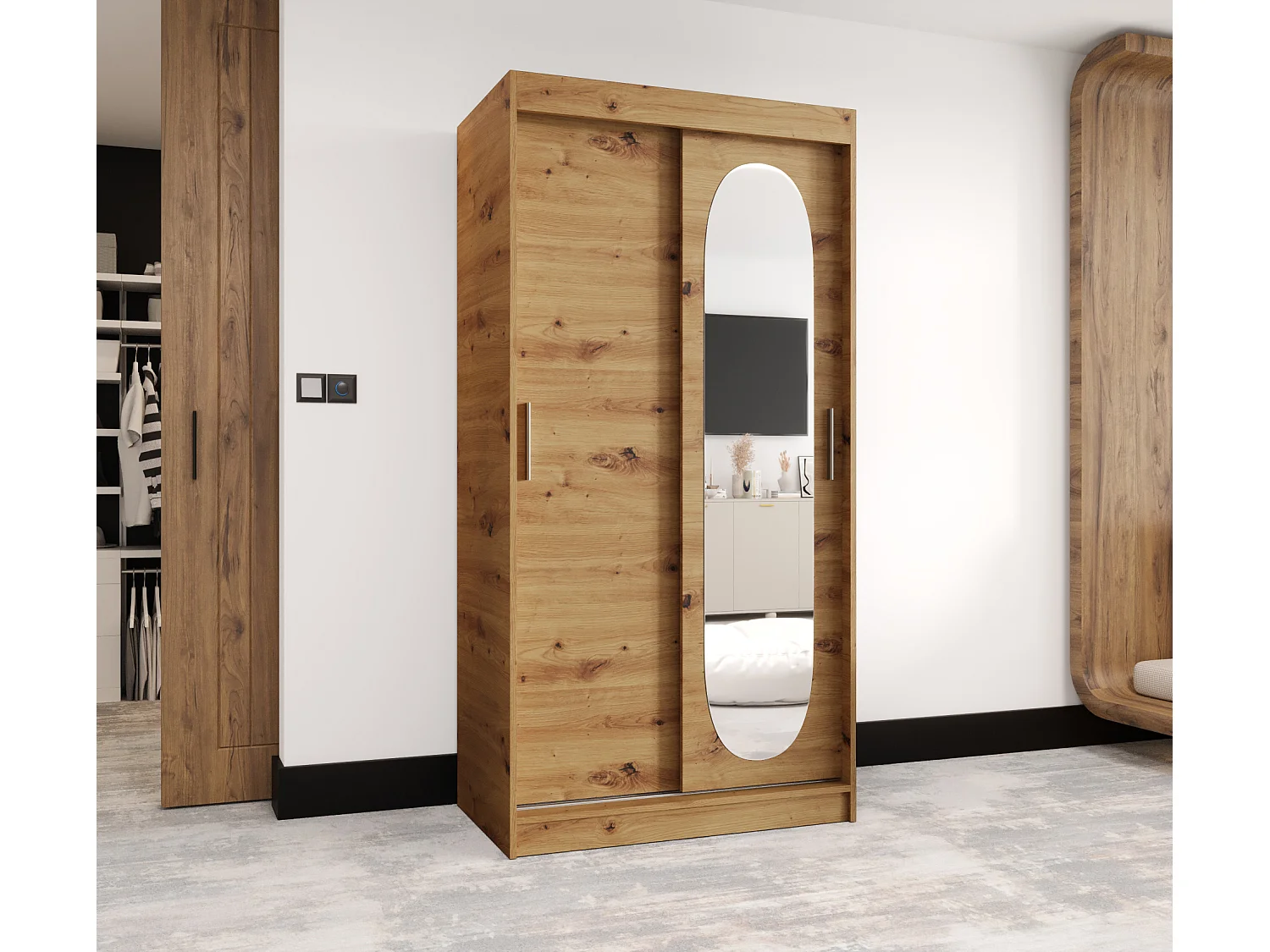 Armoire Royal À Portes Coulissantes 200/100/62 2 portes (Artisan)