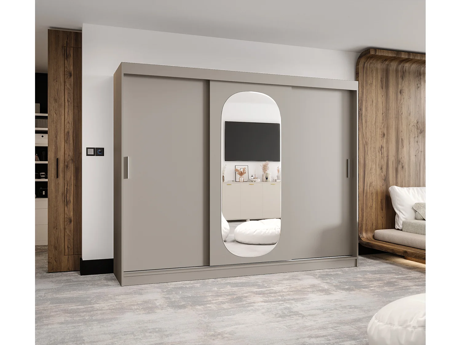 Armoire Royal À Portes Coulissantes 200/250/62 3 portes (Cachemire)