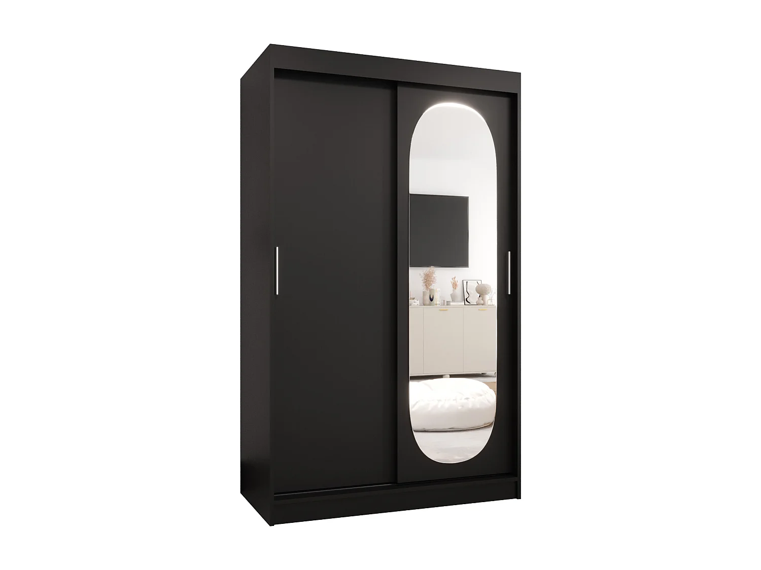 Armoire Royal À Portes Coulissantes 200/120/62 2 portes (Noir)