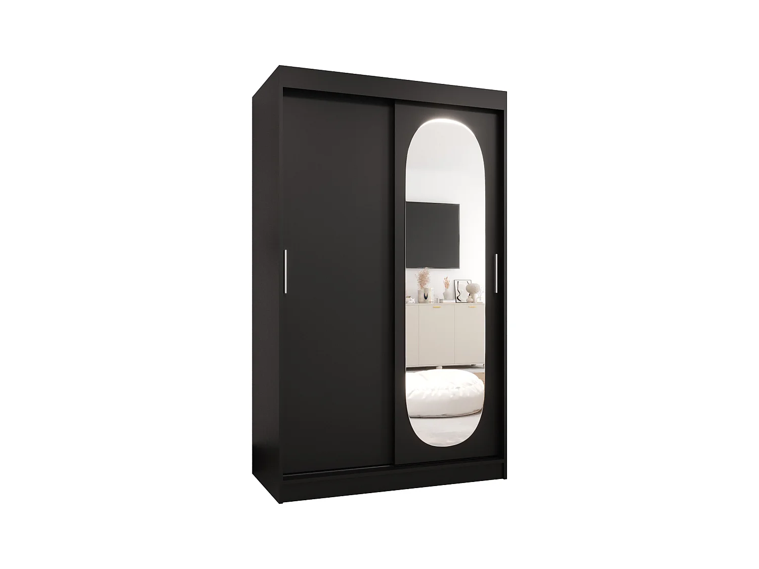 Armoire Royal À Portes Coulissantes 200/120/62 2 portes (Noir)