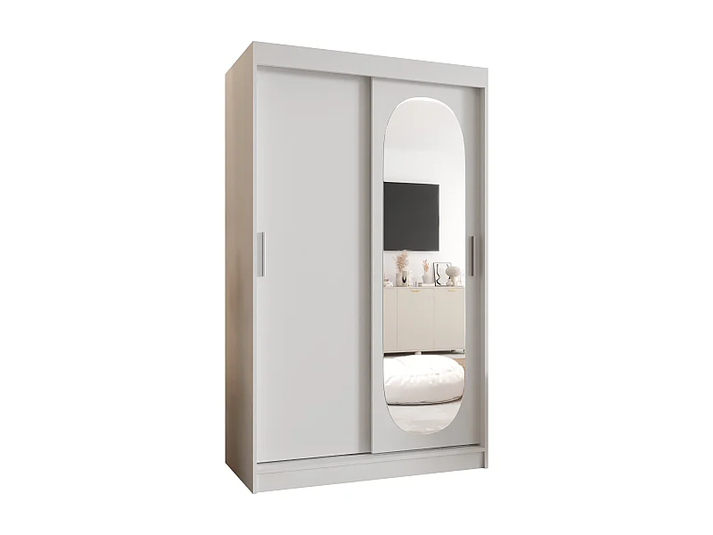 SCHWEBETÜRENSCHRANK ROYAL 200/120/62 2-Türig (Weiß)