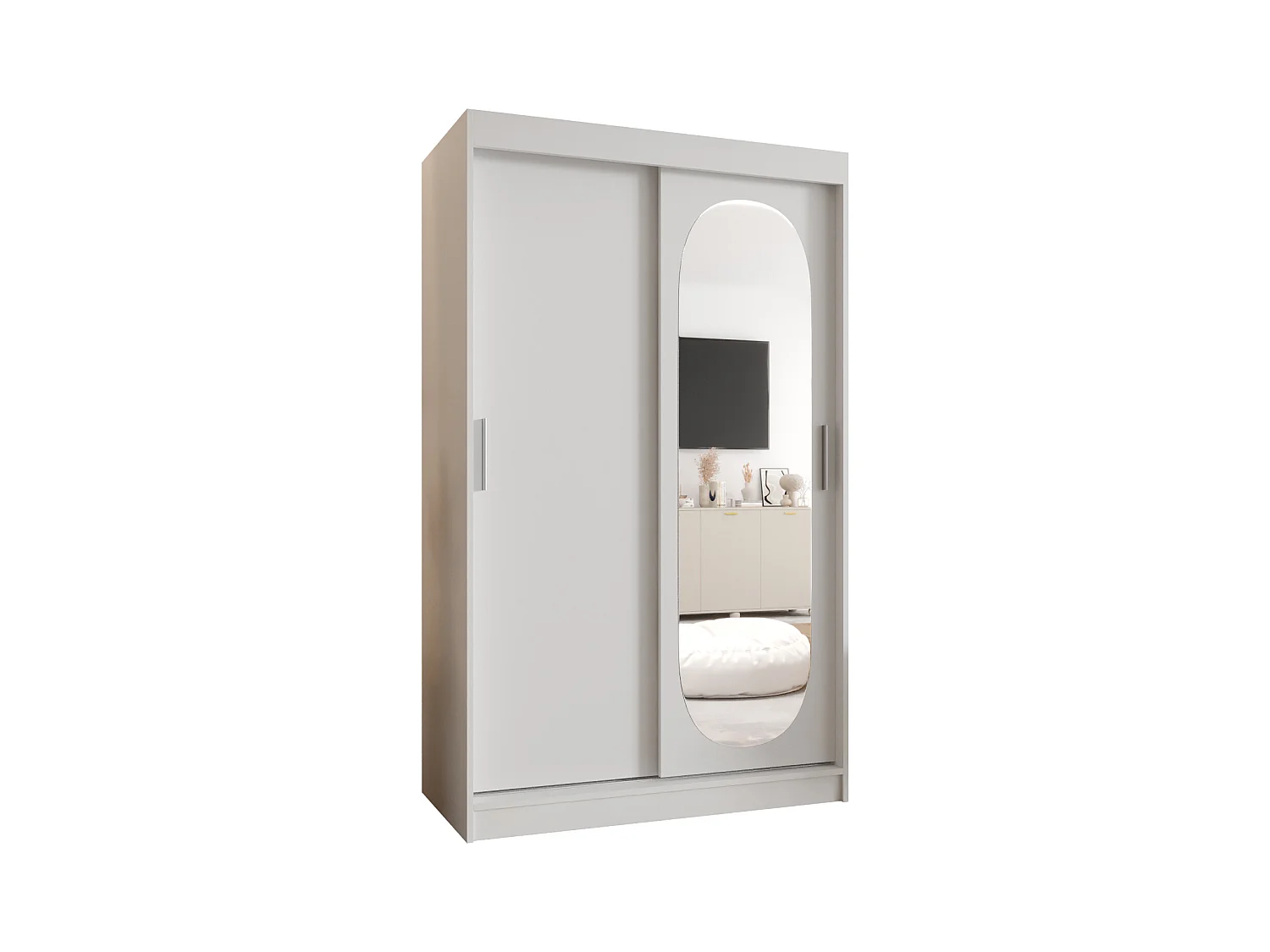 Armoire Royal À Portes Coulissantes 200/120/62 2 portes (Blanc)