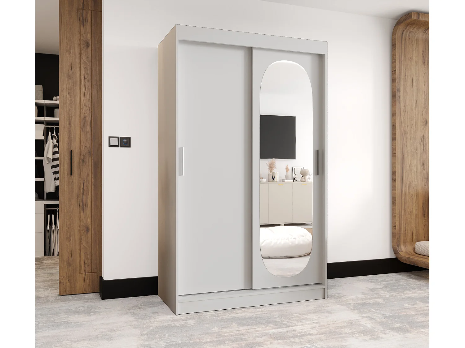 Armoire Royal À Portes Coulissantes 200/120/62 2 portes (Blanc)