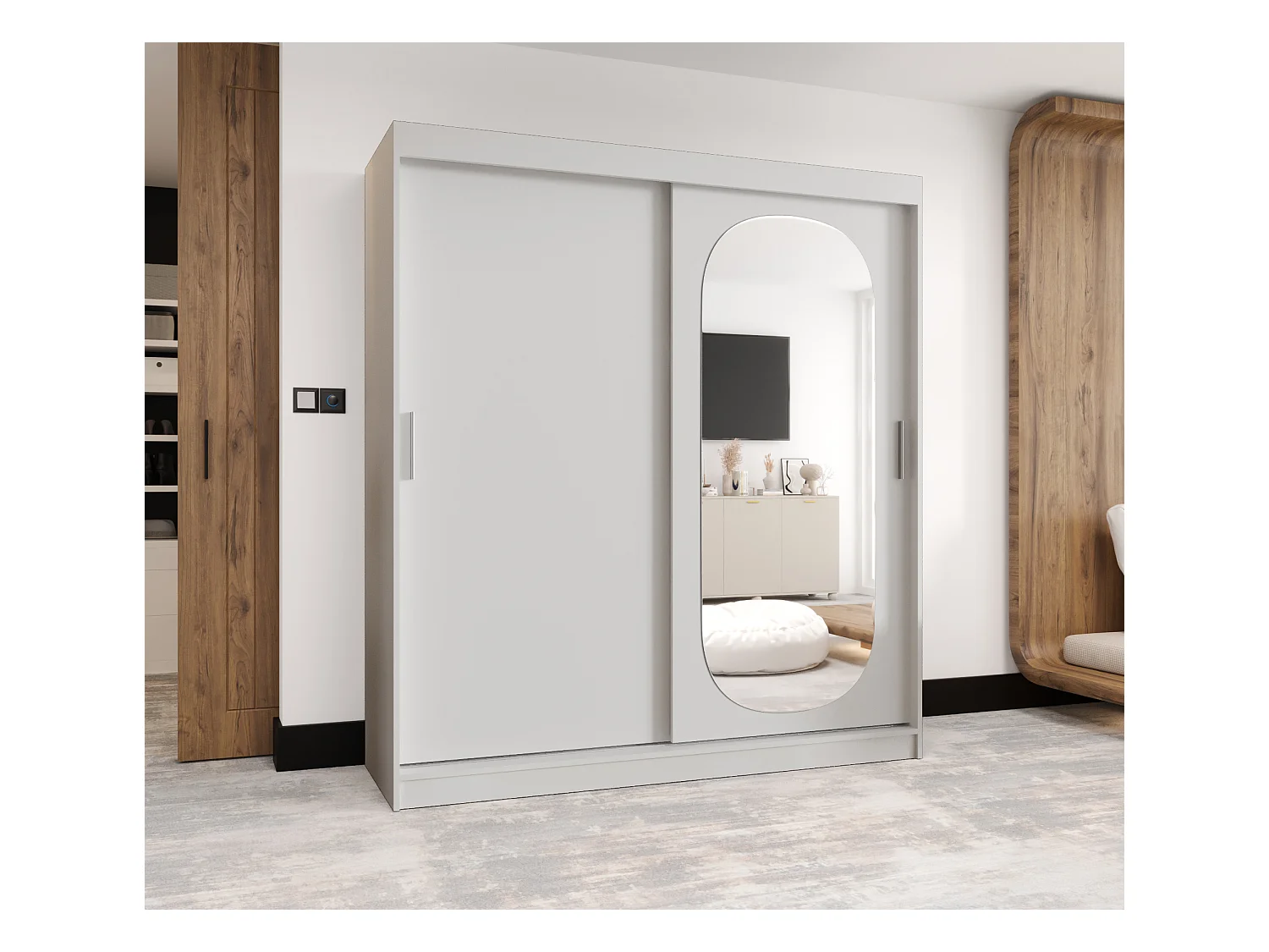 Armoire Royal À Portes Coulissantes 200/150/62 2 portes (Blanc)