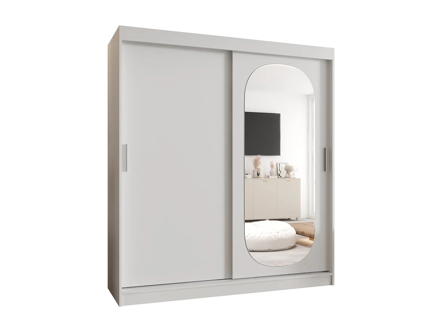 Schuifdeurkast Royal 200/150/62 2 deuren (Wit)