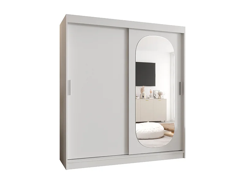 Armoire Royal À Portes Coulissantes 200/150/62 2 portes (Blanc)