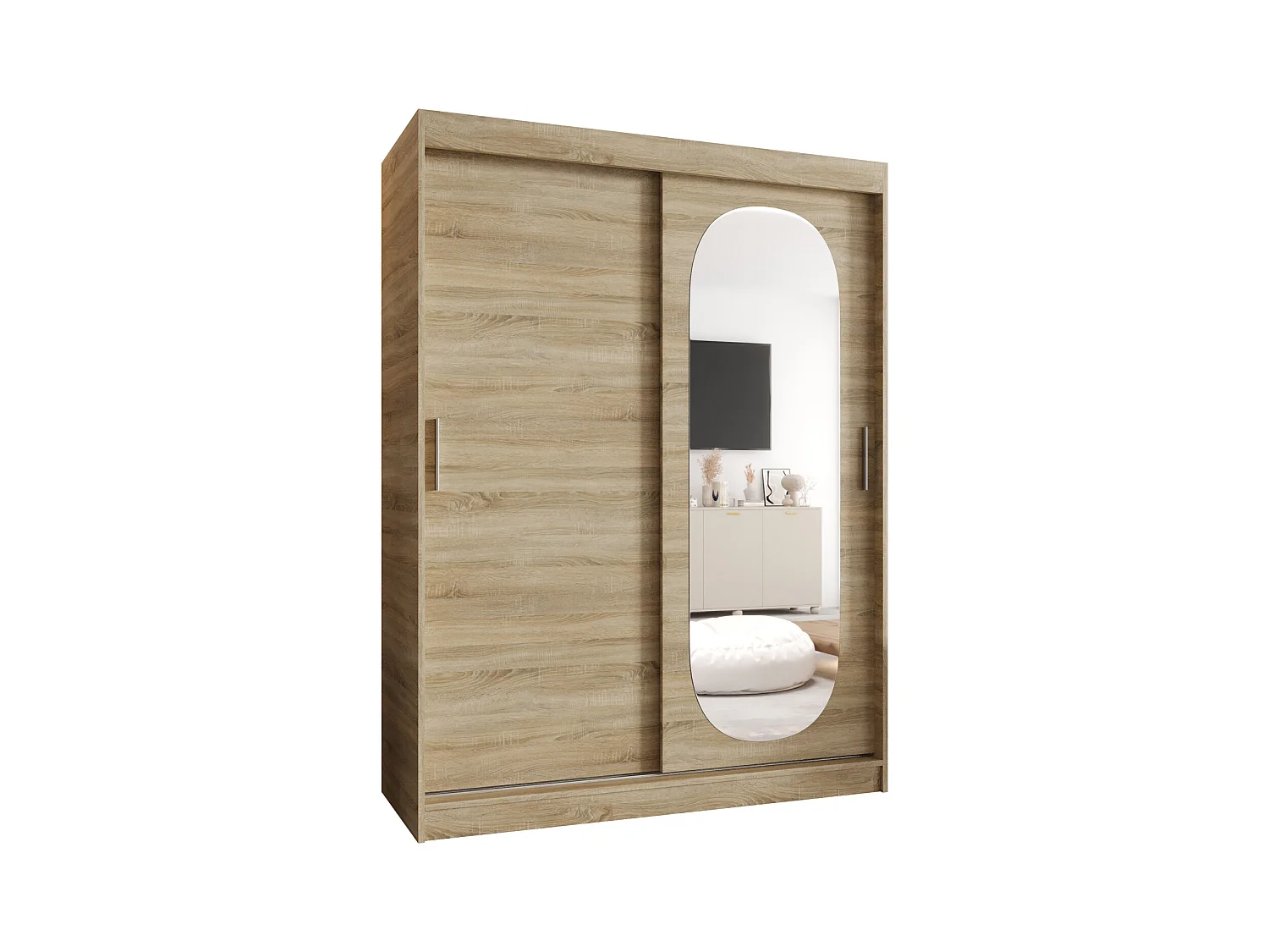 SCHWEBETÜRENSCHRANK ROYAL 200/150/62 2-Türig (Sonoma)