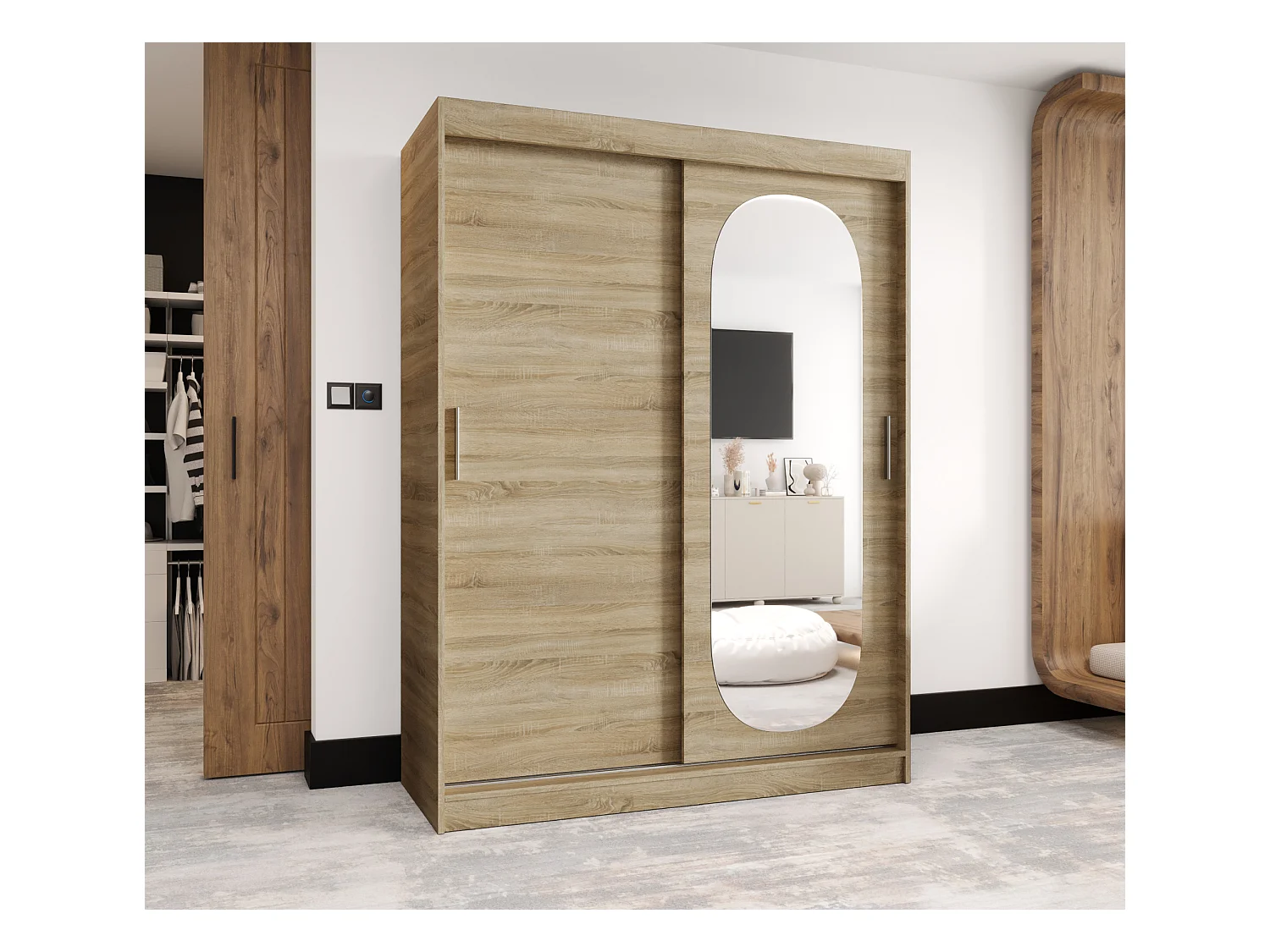 Armoire Royal À Portes Coulissantes 200/150/62 2 portes (Sonoma)