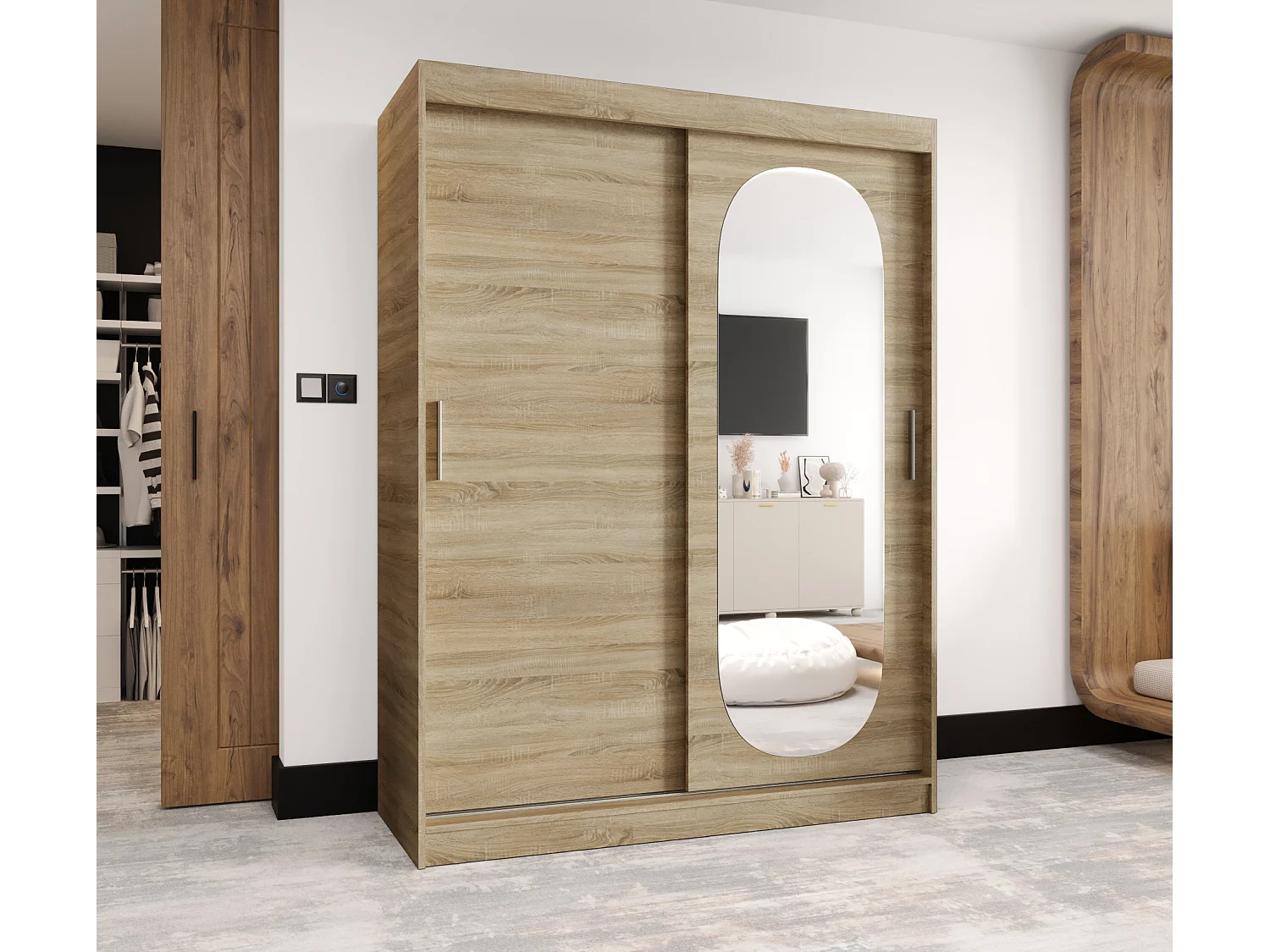 Schuifdeurkast Royal 200/150/62 2 deuren (Sonoma)