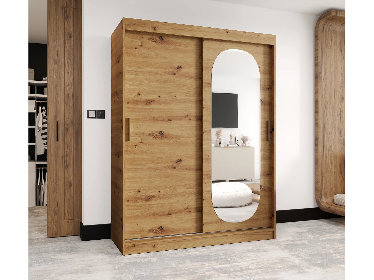 Armoire Royal À Portes Coulissantes 200/150/62 2 portes (Artisan)