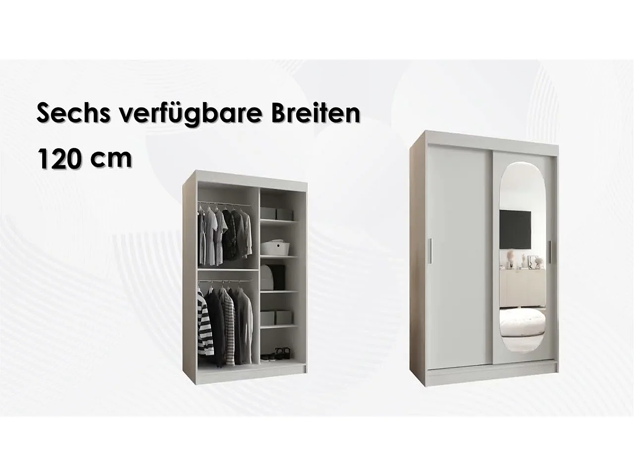 Schiebetürenschrank mit Spiegel ROYAL 200/250/62 3-Türig (Artisan)