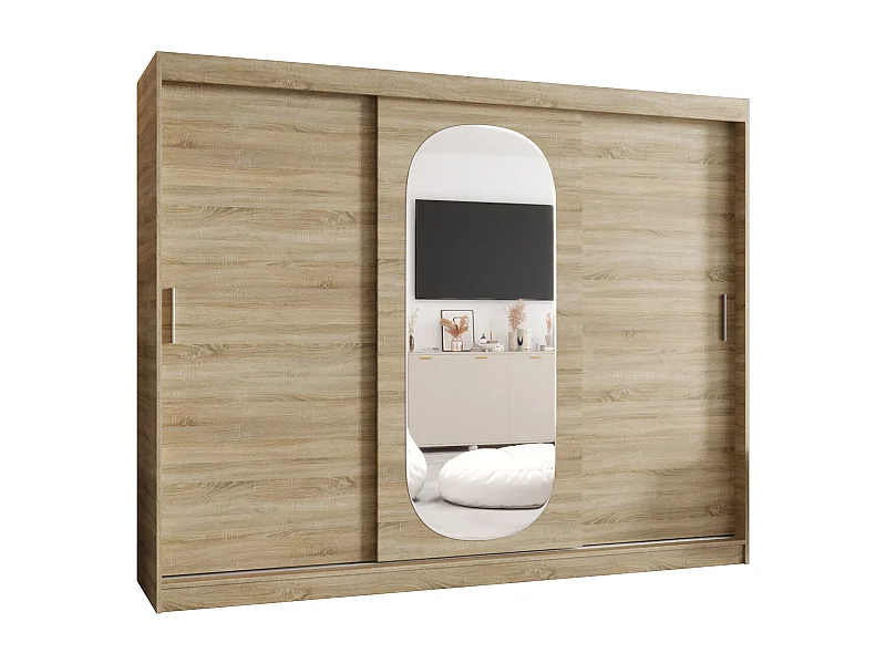 SCHWEBETÜRENSCHRANK ROYAL 200/250/62 3-Türig (Sonoma)