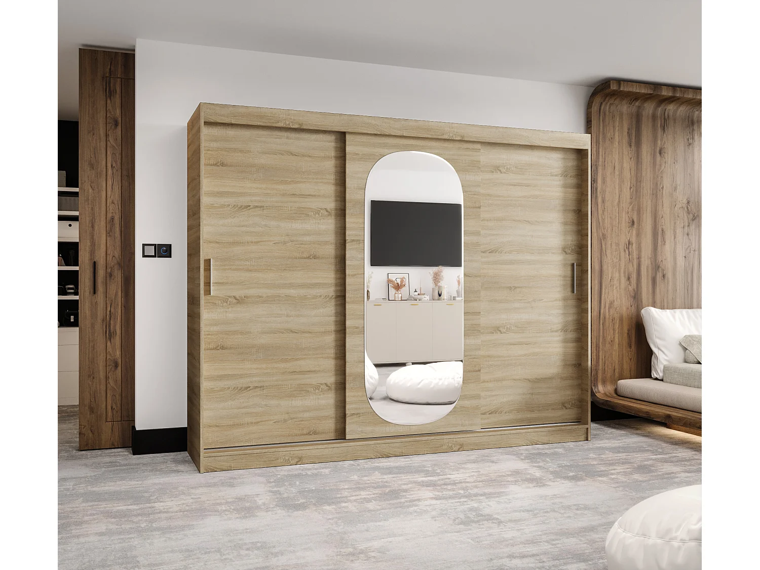 Armadio Royal ad ante scorrevoli 200/250/62 2 porte (sonoma)