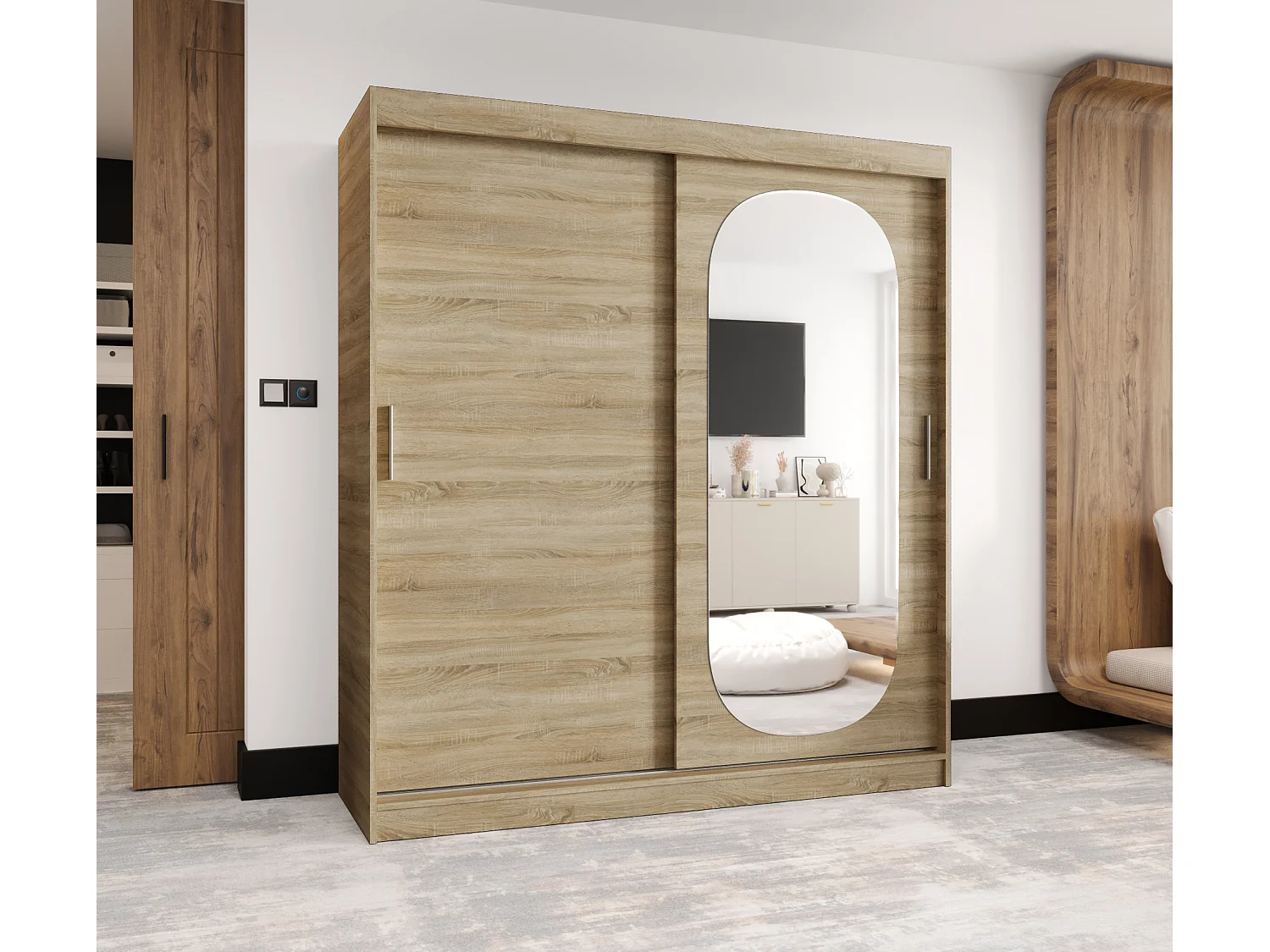 Armoire Royal À Portes Coulissantes 200/180/62 2 portes (Sonoma)