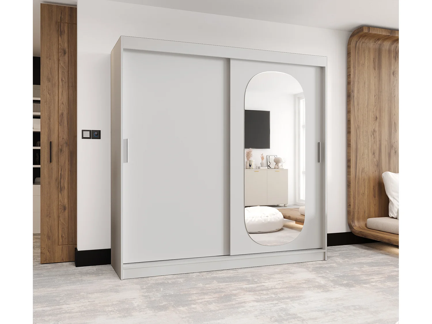 Armoire Royal À Portes Coulissantes 200/200/62 2 portes (Blanc)