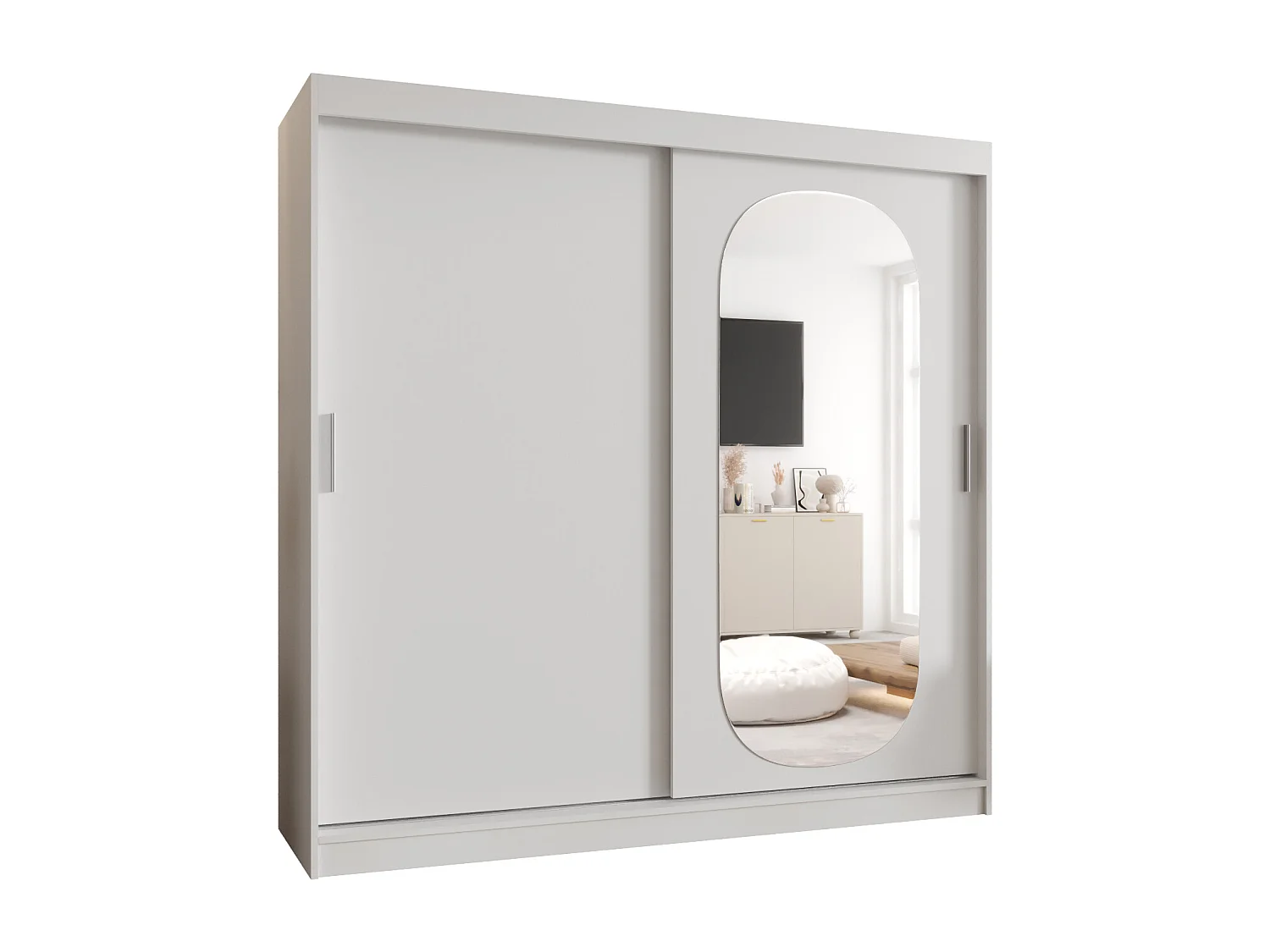 Armoire Royal À Portes Coulissantes 200/200/62 2 portes (Blanc)