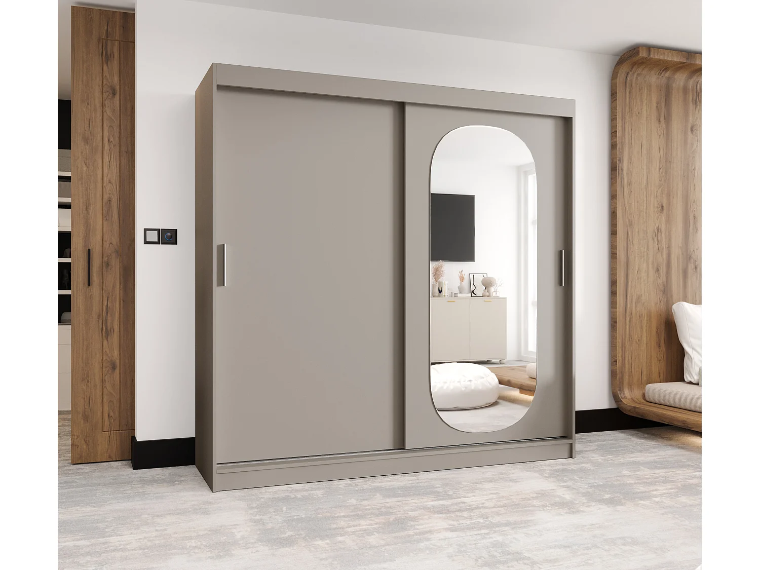 Armoire Royal À Portes Coulissantes 200/200/62 2 portes (Cachemire)