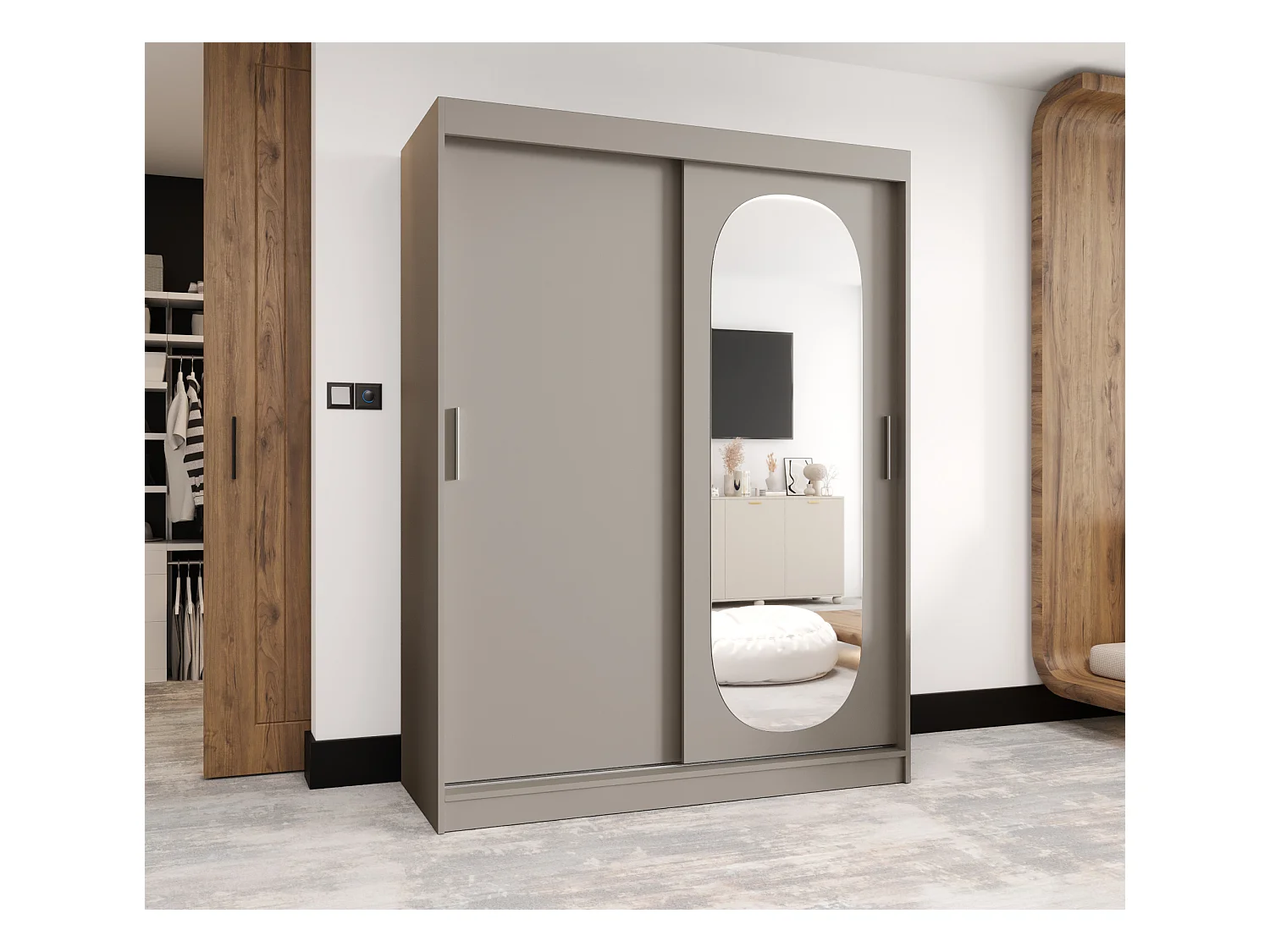 Armoire Royal À Portes Coulissantes 200/150/62 2 portes (Cachemire)