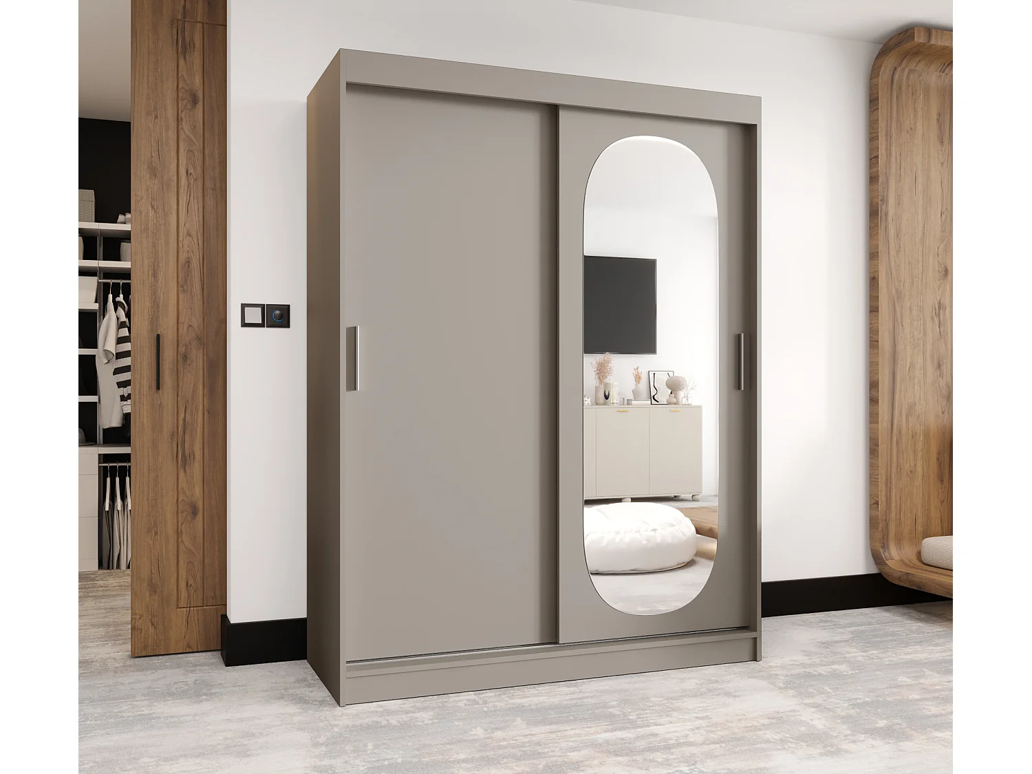 Armoire Royal À Portes Coulissantes 200/150/62 2 portes (Cachemire)