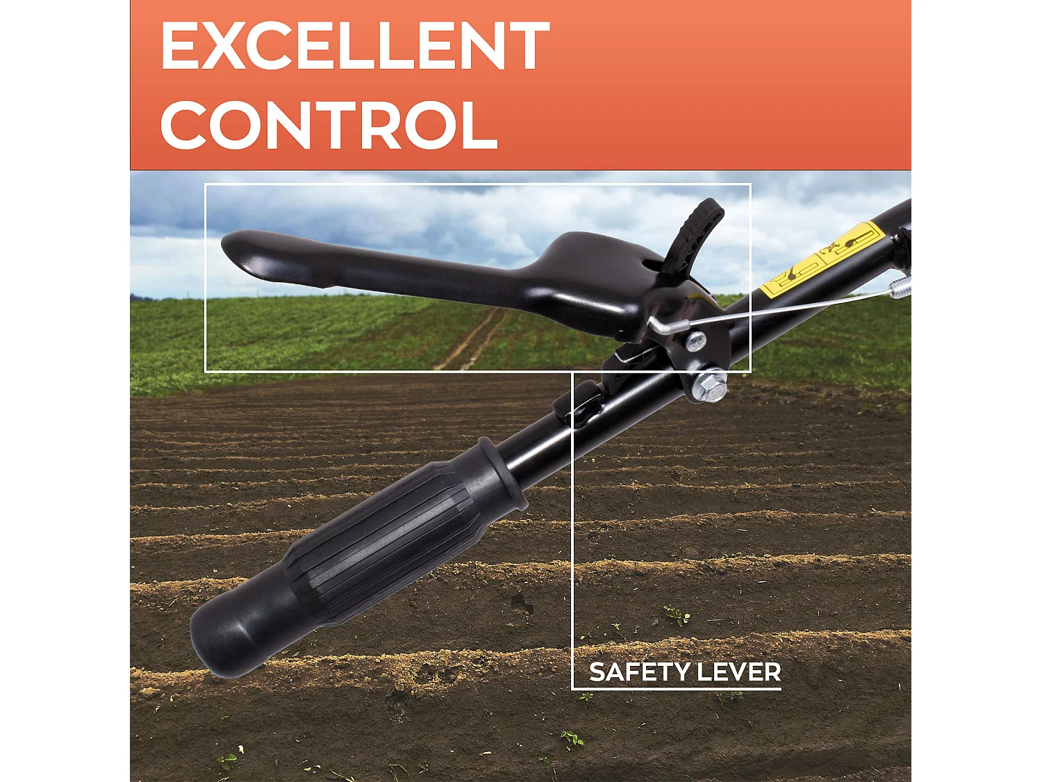 Tukang 140 - Motor para Jardim de Hortas a Gasolina Blast 4 vezes 2.5HP Motor 140cc com 4 Moinhos Ø30 cm