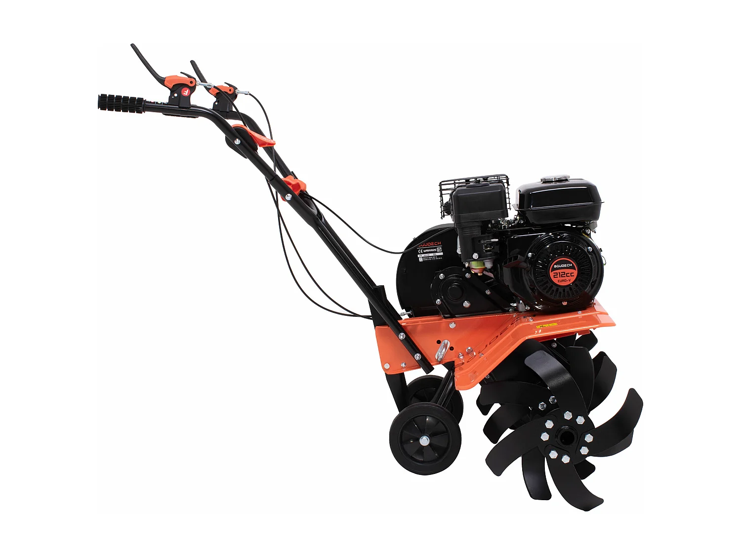 Tukang 212 - Motocultivador para Huerto a Explosión a Gasolina 4 tiempos 6.1HP Motor 212cc con 6 Fresas Ø40 cm