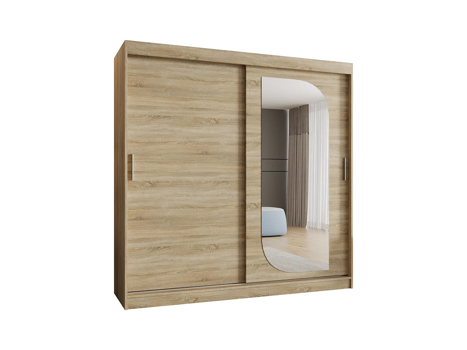 SCHWEBETÜRENSCHRANK LUCY 200/200/62 2-Türig (Sonoma)