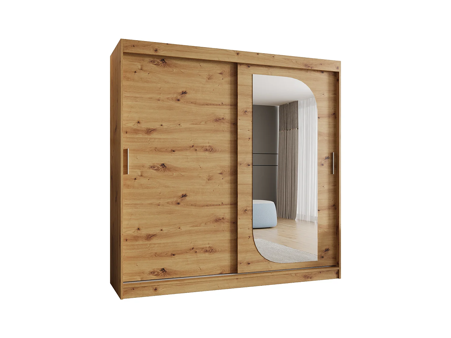 SCHWEBETÜRENSCHRANK LUCY 200/200/62 2-Türig (Artisan)