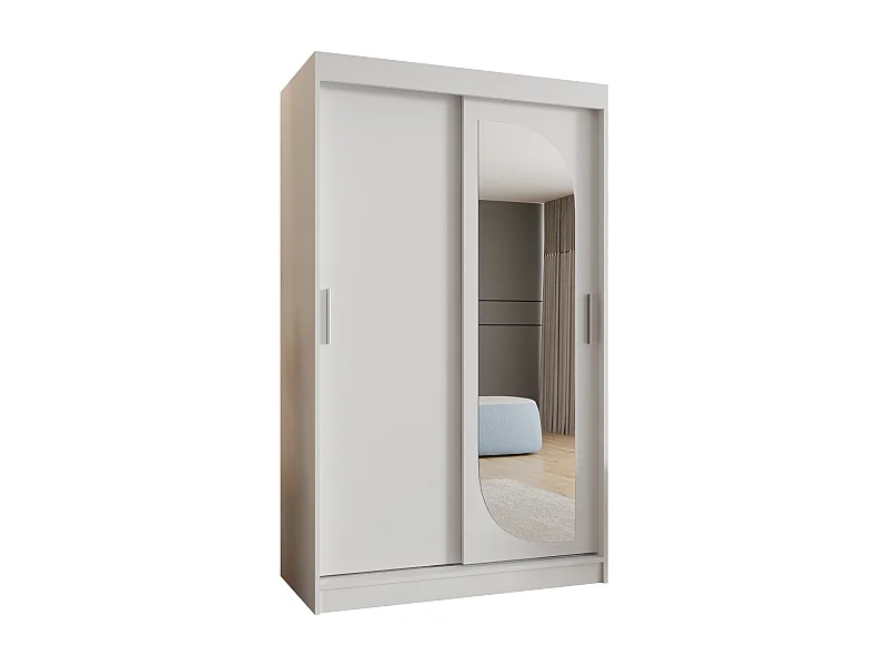 Armadio Lucy ad ante scorrevoli 200/120/62 2 porte (bianco)