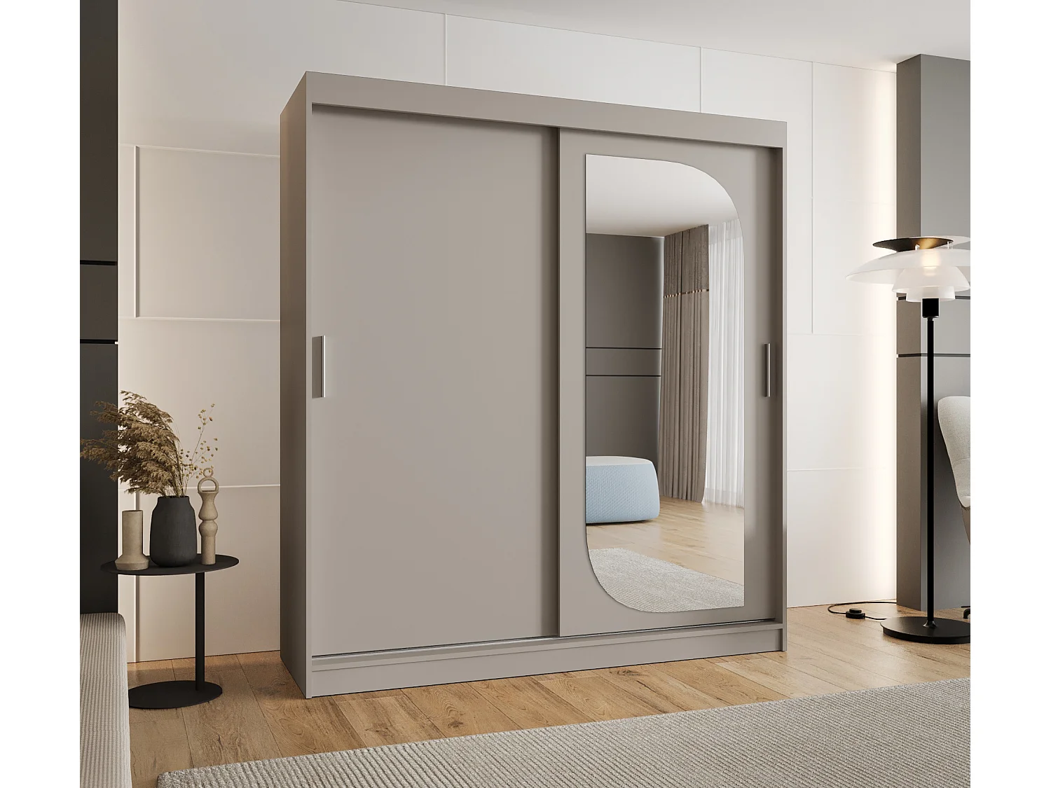 Armoire Lucy À Portes Coulissantes 200/180/62 2 portes (Cachemire)