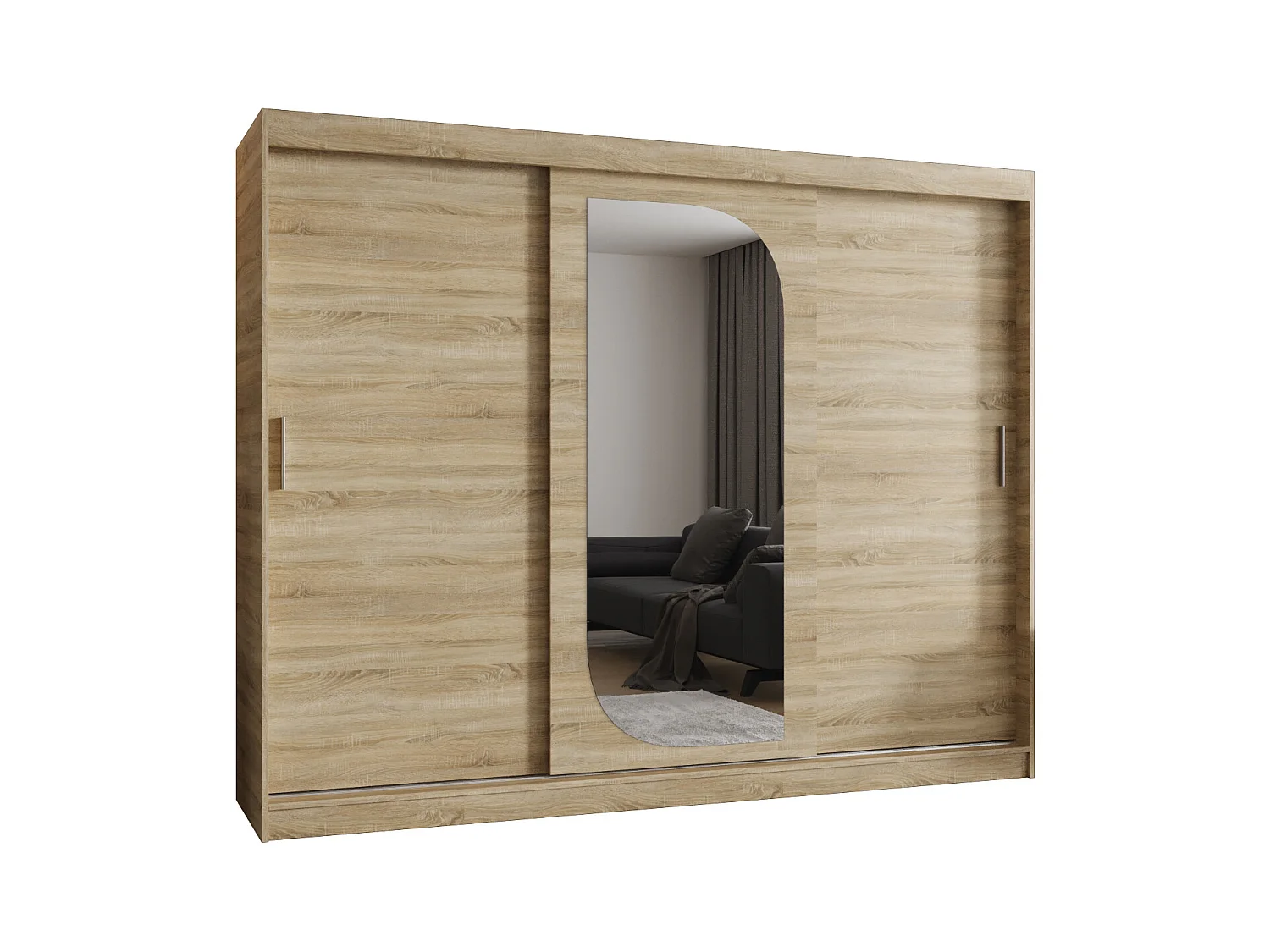 Armoire Lucy À Portes Coulissantes 200/250/62 3 portes (Sonoma)