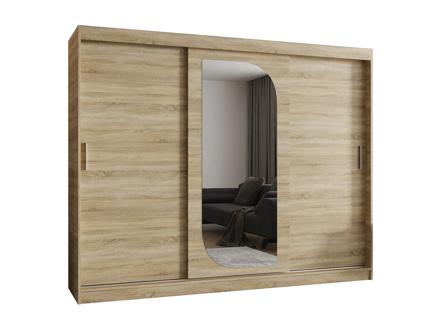 Armoire Lucy À Portes Coulissantes 200/250/62 3 portes (Sonoma)