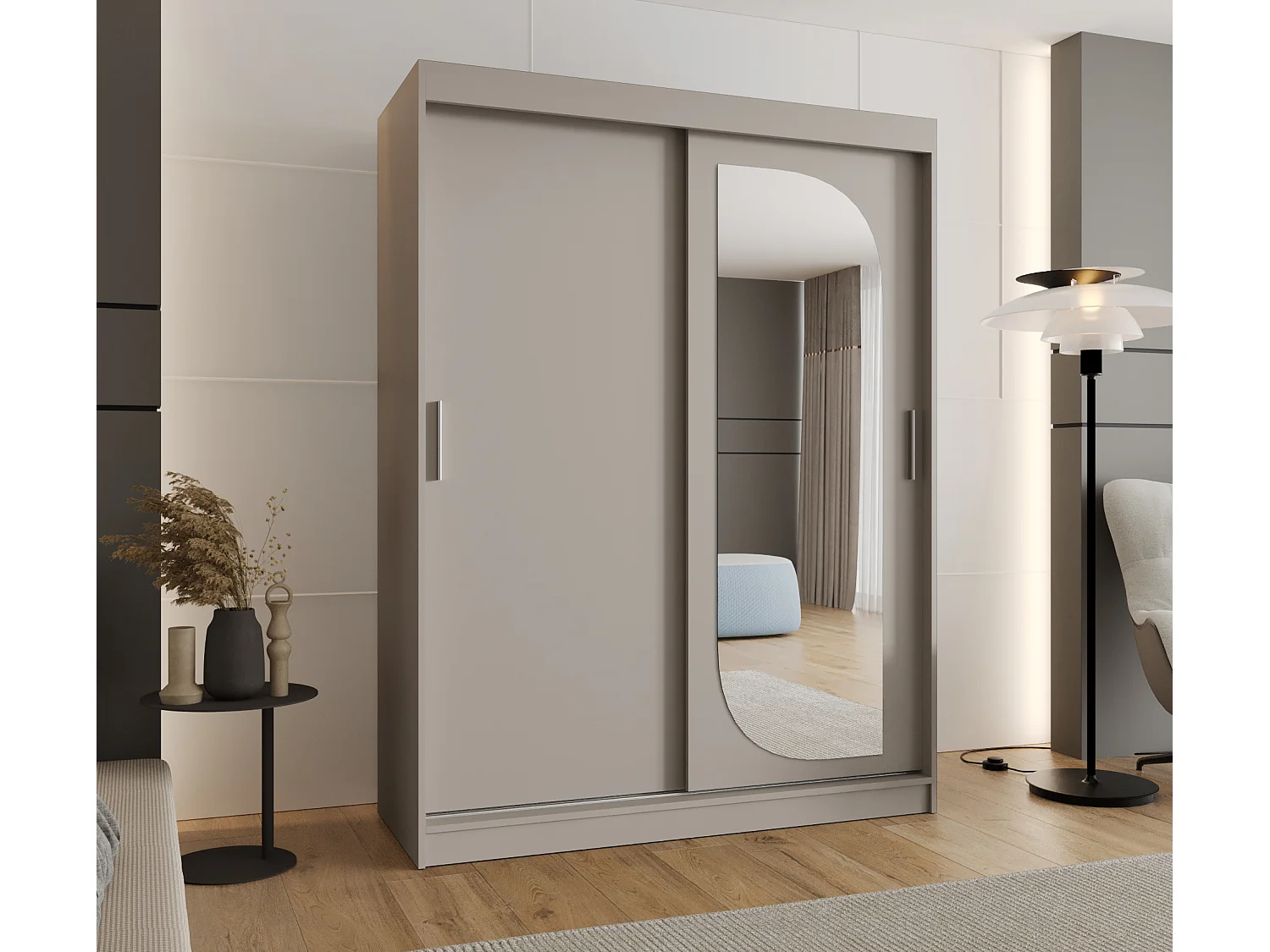 Armoire Lucy À Portes Coulissantes 200/150/62 2 portes (Cachemire)