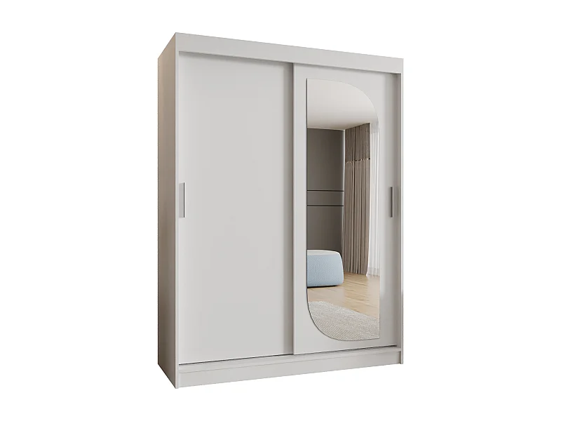 Lucy kledingkast met schuifdeuren 200/150/62 2 deuren (wit)