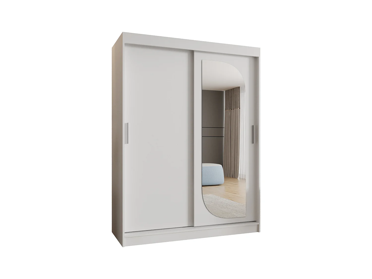 Armoire Lucy À Portes Coulissantes 200/150/62 2 portes (Blanc)