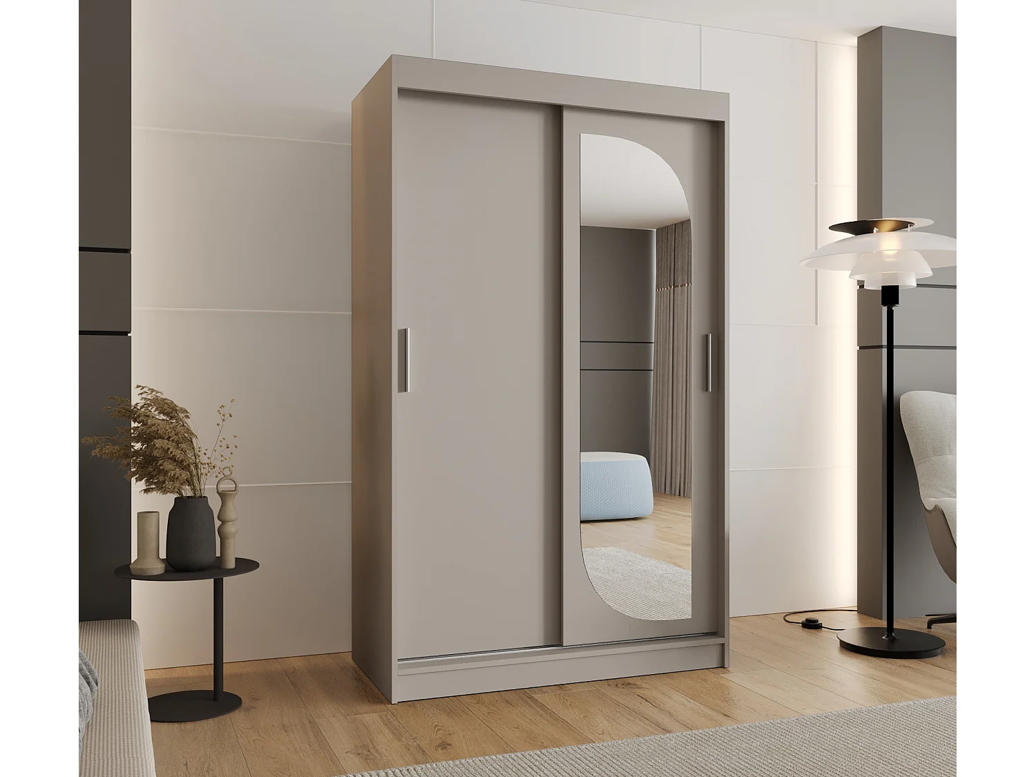 Armoire Lucy À Portes Coulissantes 200/120/62 2 portes (Cachemire)