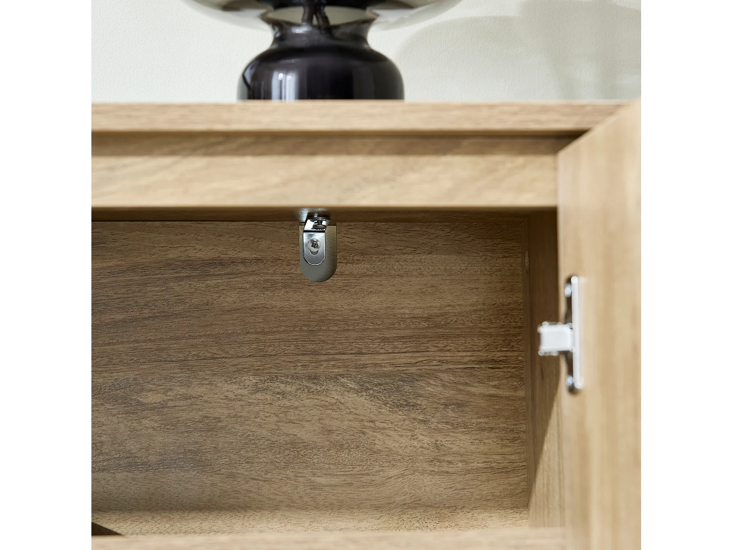 SoBuy Meuble d'entrée, Rangement Chaussures, Buffet 2 Portes 5 compartiments, Doré, 83x38x100 cm FSB96-G