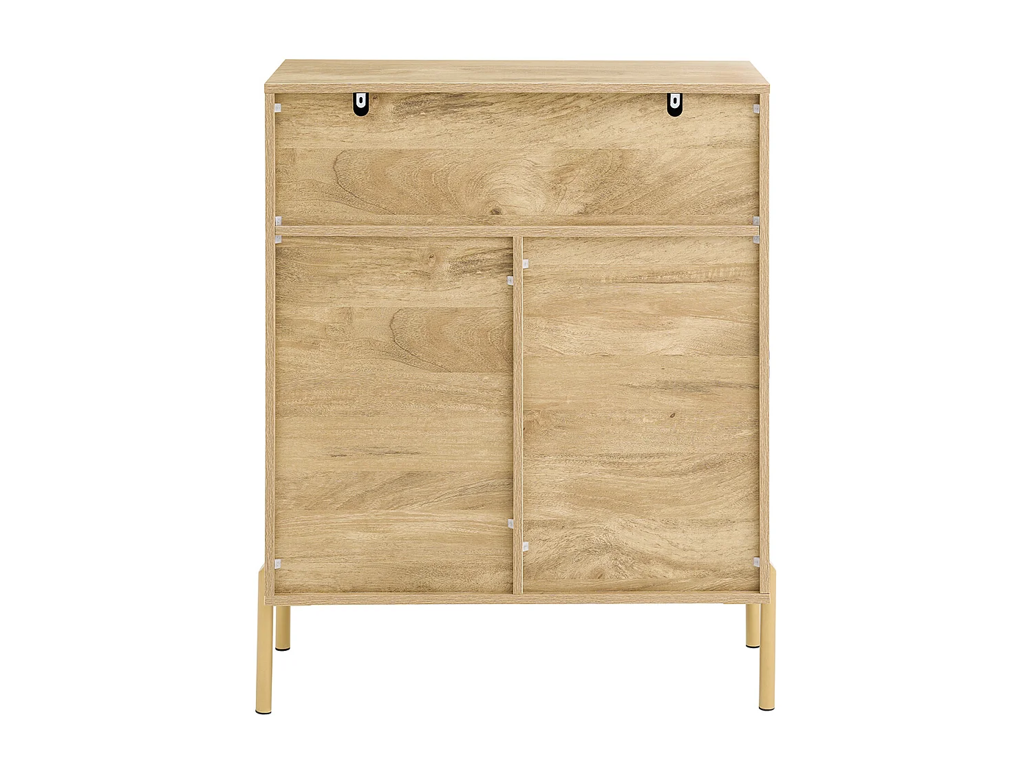 SoBuy Meuble d'entrée, Rangement Chaussures, Buffet 2 Portes 5 compartiments, Doré, 83x38x100 cm FSB96-G
