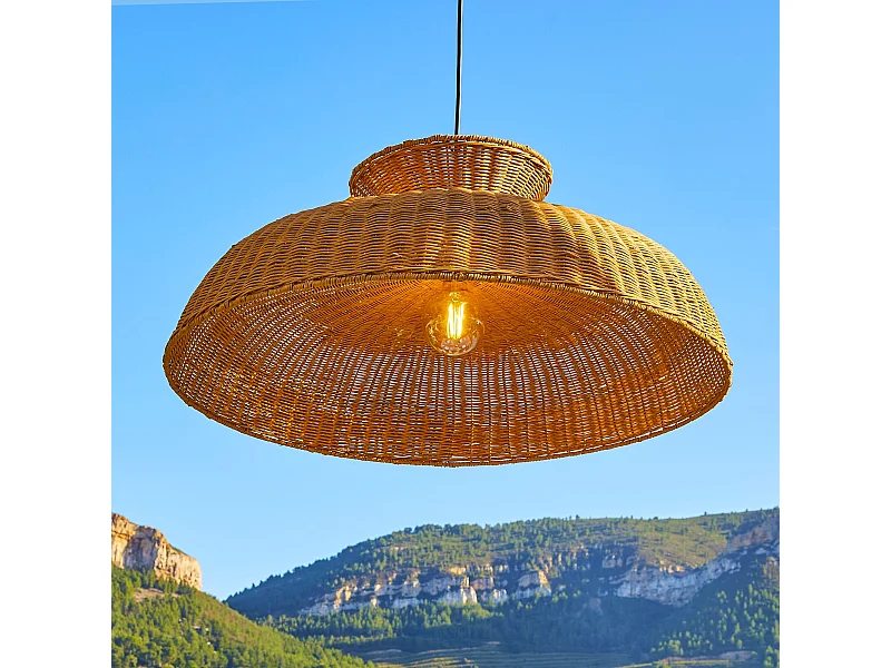 Abat-jour seul DARMA Beige Rotin D80CM