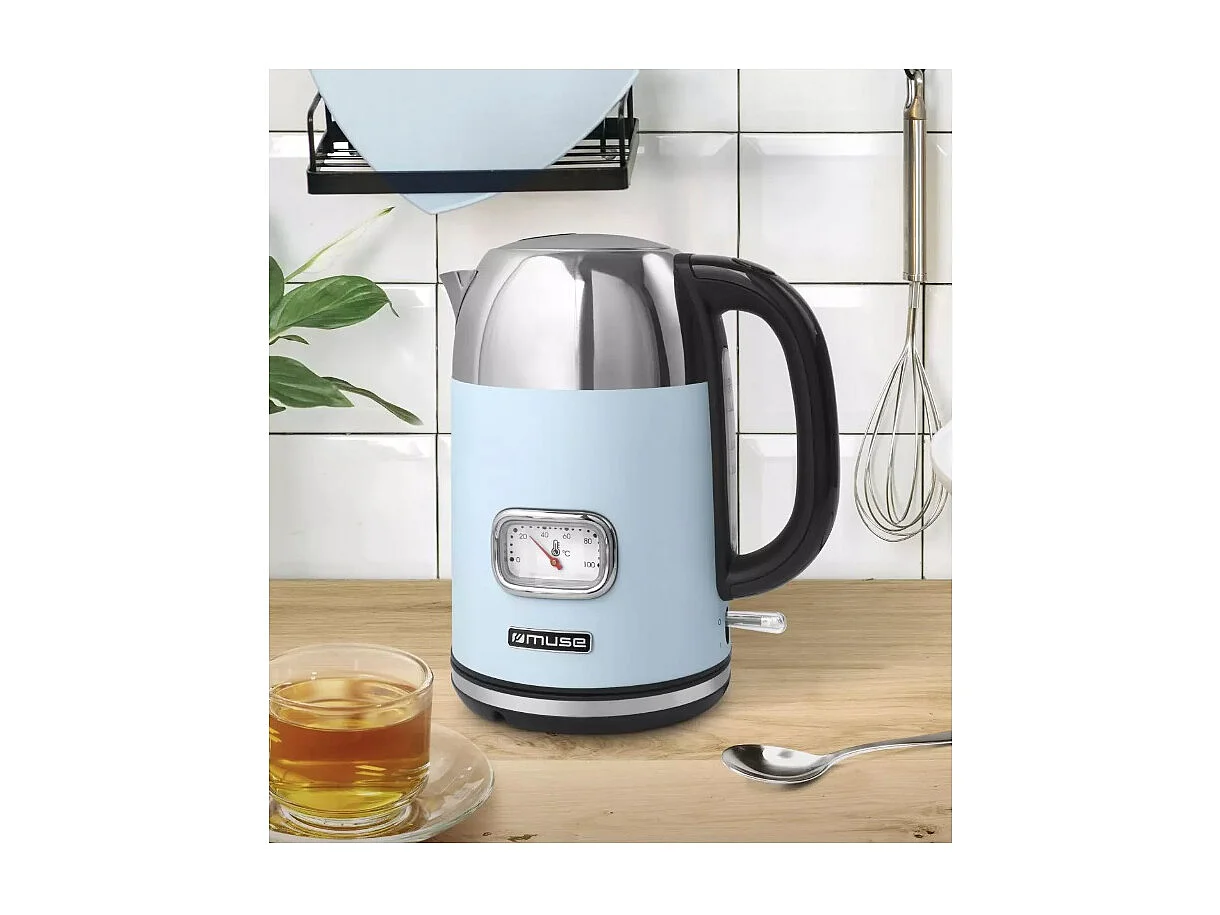 Snoerloze waterkoker Muse 1.7l 2200W Blauw MS-020VB