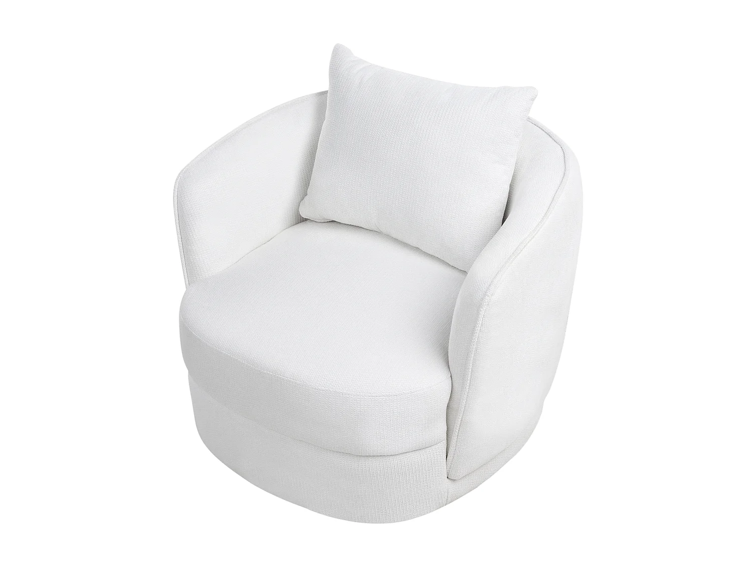 Fauteuil pivotant ANDALEN Tissu Blanc cassé