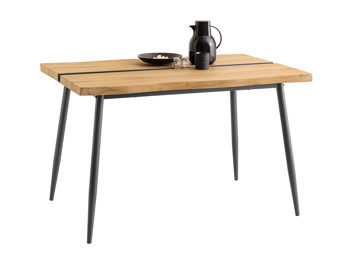 SoBuy Table de Salle à Manger, Table à Manger, Table à Dîner, Table de Repas, Table d’Étude, Table de Cuisine, 120 x 78 x 75 cm, FWT110-N