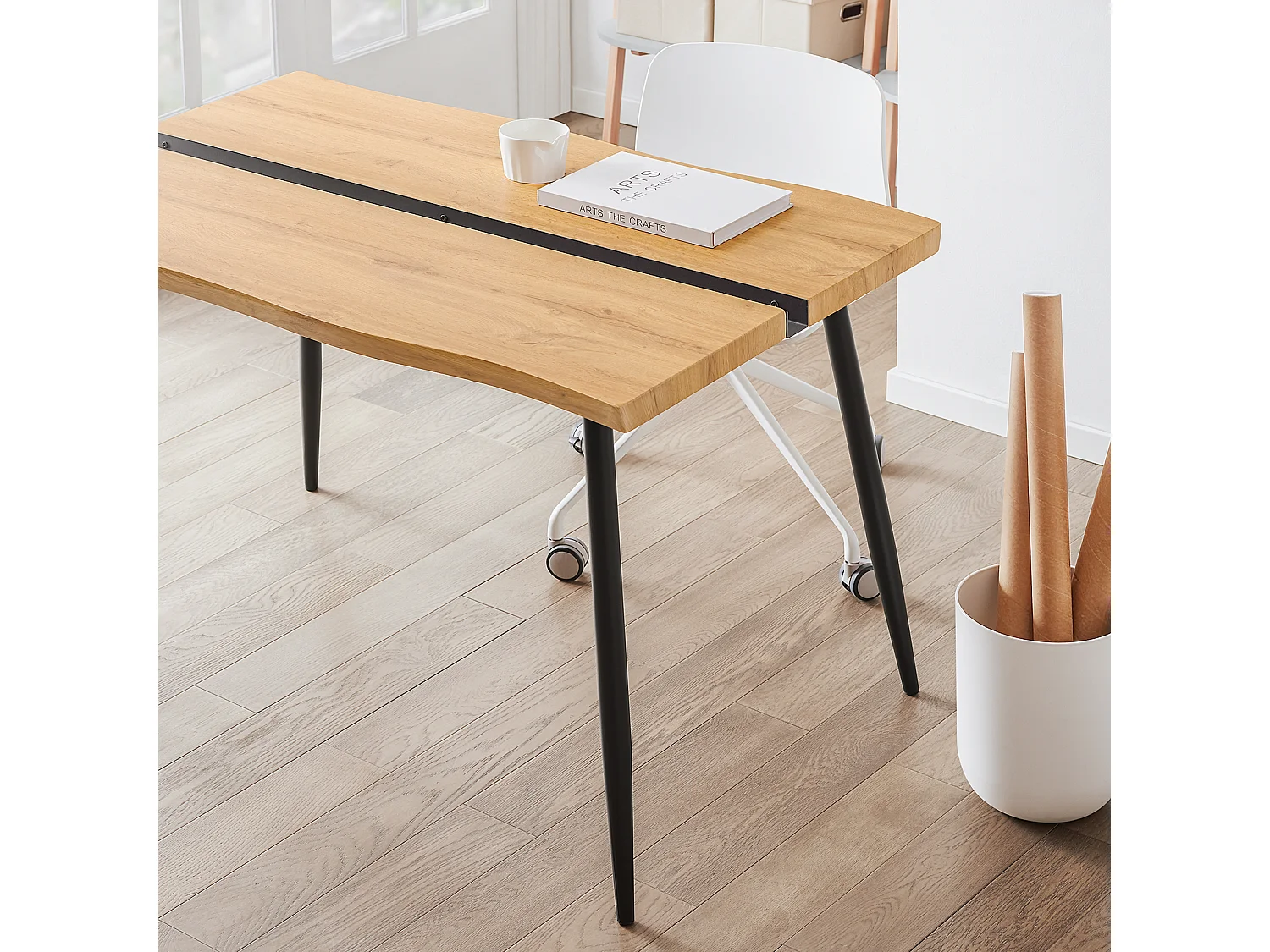 SoBuy Table de Salle à Manger, Table à Manger, Table à Dîner, Table de Repas, Table d’Étude, Table de Cuisine, 120 x 78 x 75 cm, FWT110-N