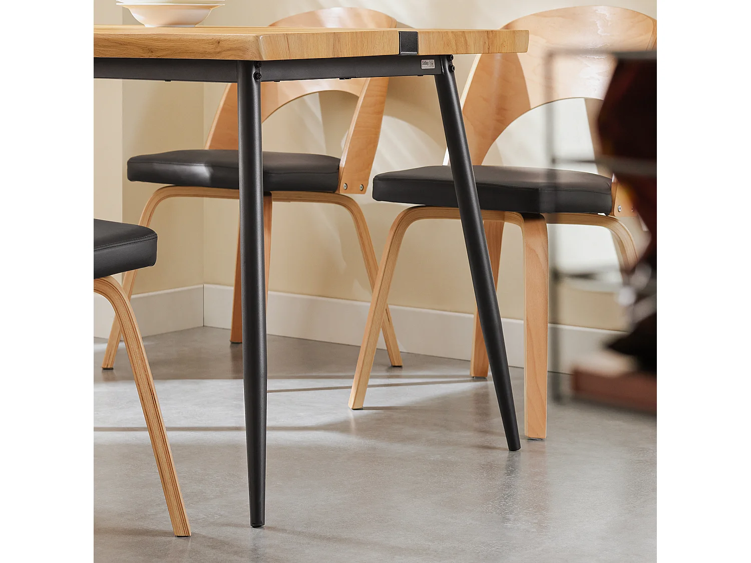 SoBuy Table de Salle à Manger, Table à Manger, Table à Dîner, Table de Repas, Table d’Étude, Table de Cuisine, 120 x 78 x 75 cm, FWT110-N