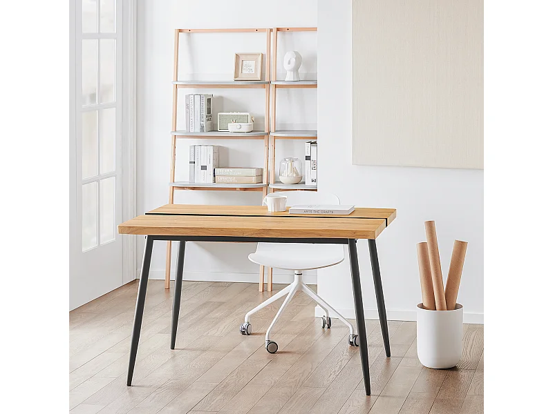 SoBuy Table de Salle à Manger, Table à Manger, Table à Dîner, Table de Repas, Table d’Étude, Table de Cuisine, 120 x 78 x 75 cm, FWT110-N