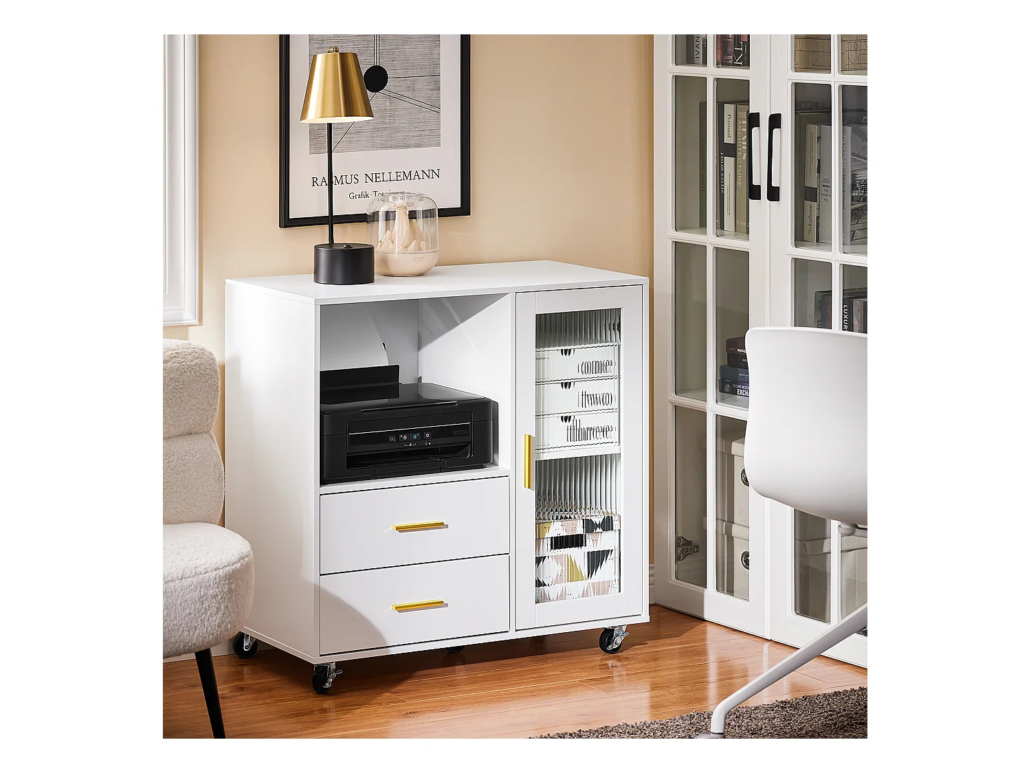 SoBuy Druckertisch ASK09-W