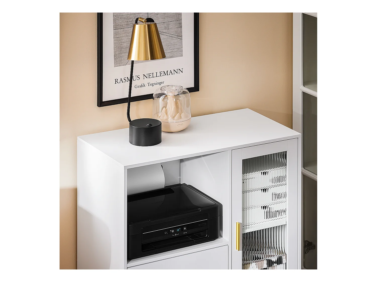 SoBuy Druckertisch ASK09-W