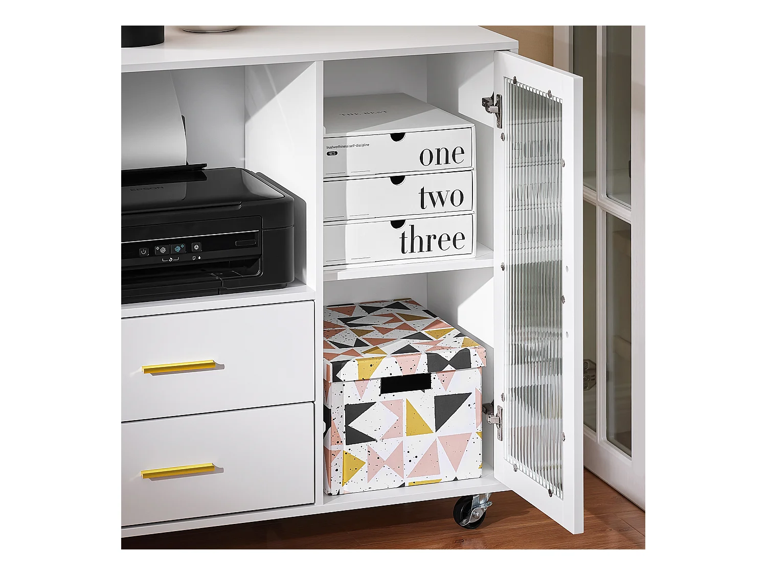 SoBuy Druckertisch ASK09-W