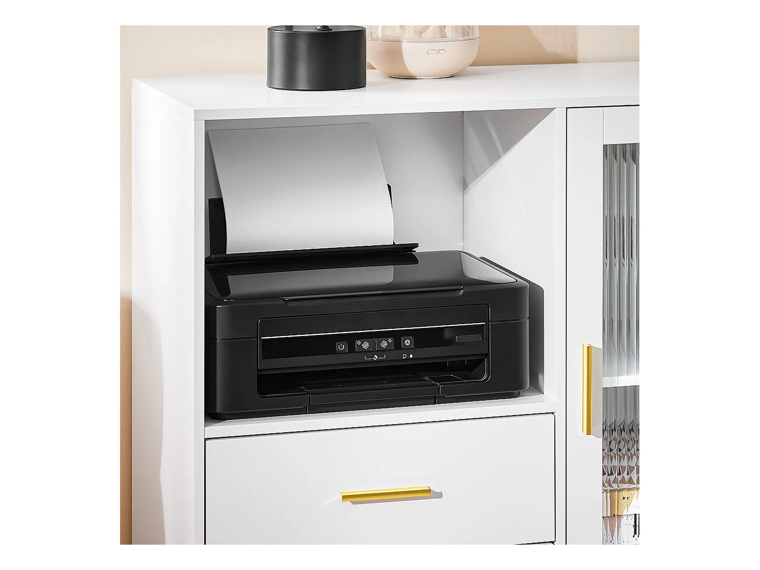 SoBuy Druckertisch ASK09-W